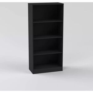 Direkt Interiör Meuble de rangement de bureau - 4 étagères ouvertes, Couleur Noir