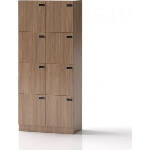 Direkt Interiör Armoire à casiers Lockers Fifty - 8 portes, Couleur Chêne, Verrou Code