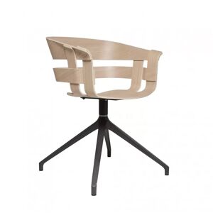 Design House Stockholm Chaise Wick - avec support pivotant, Finition Oak / Grey