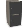 Narbutas Meuble casiers Choice - 2 portes avec fente courrier, Couleur Grey Wood / Dark Grey