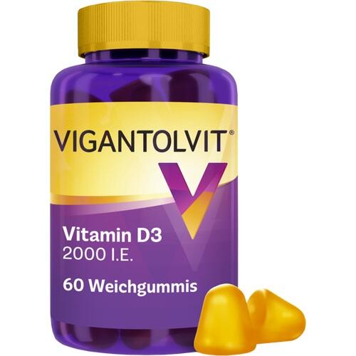 WICK Pharma - Zweigniederlassung der Procter & Gamble GmbH VIGANTOLVIT 2000 I.E. Vitamin D3 Weichgummis 60 St