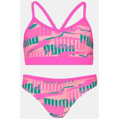 Maillot de bain 2p fluo pink combo culotte brassière Enfant PUMA - Publicité Maillot de bain 2p fluo pink combo culotte brassière Enfant PUMA - Publicité