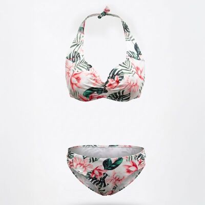 Maillot de bain deux pièces à imprimé floral et feuillage Femme HAUTE PRESSION - Publicité Maillot de bain deux pièces à imprimé floral et feuillage Femme HAUTE PRESSION - Publicité