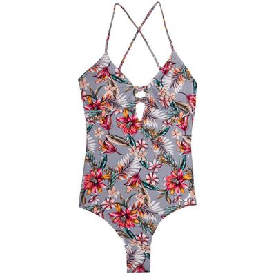 Maillot de bain 1 pièce fleurs Femme HAUTE PRESSION - Publicité Maillot de bain 1 pièce fleurs Femme HAUTE PRESSION - Publicité