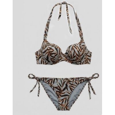 Maillot de bain deux pièces imprimé feuillage Femme HAUTE PRESSION - Publicité Maillot de bain deux pièces imprimé feuillage Femme HAUTE PRESSION - Publicité