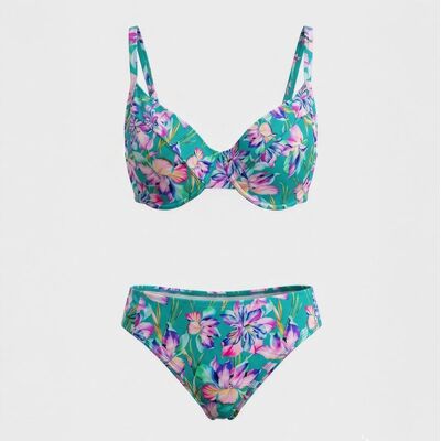Maillot de bain 2 pièces imprimé à fleuri femme Femme HAUTE PRESSION - Publicité Maillot de bain 2 pièces imprimé à fleuri femme Femme HAUTE PRESSION - Publicité