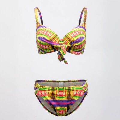 Maillot de bain 2 pièces imprimé à nouer Femme HAUTE PRESSION - Publicité Maillot de bain 2 pièces imprimé à nouer Femme HAUTE PRESSION - Publicité