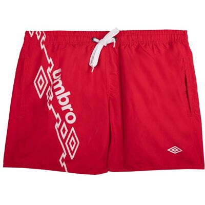 Short de bain bleu motifs graphiques et cordon blancs Homme UMBRO - Publicité Short de bain bleu motifs graphiques et cordon blancs Homme UMBRO - Publicité