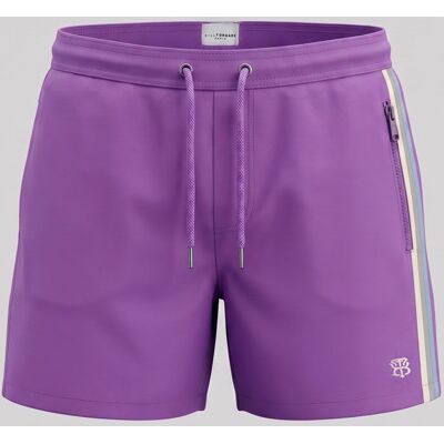 Short de bain à rayures avec poches zippées Homme BILL TORNADE - Publicité Short de bain à rayures avec poches zippées Homme BILL TORNADE - Publicité