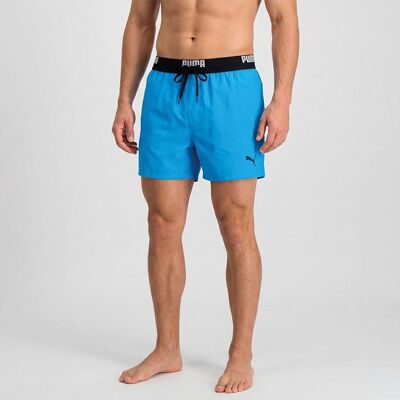 Short de bain speed blue uni avec élastique noir Homme PUMA - Publicité Short de bain speed blue uni avec élastique noir Homme PUMA - Publicité