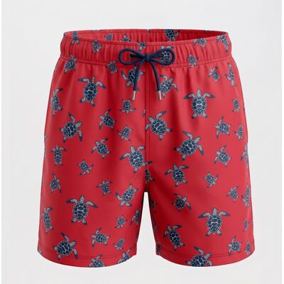 Short de bain imprimé tortue Homme HAUTE PRESSION - Publicité Short de bain imprimé tortue Homme HAUTE PRESSION - Publicité