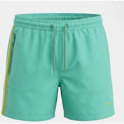 Short de bain à rayures avec poches zippées Homme BILL TORNADE - Publicité Short de bain à rayures avec poches zippées Homme BILL TORNADE - Publicité