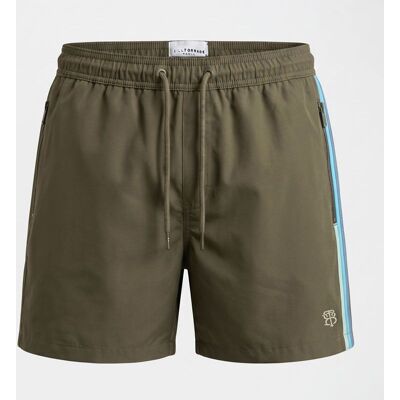 Short de bain à rayures avec poches zippées Homme BILL TORNADE - Publicité Short de bain à rayures avec poches zippées Homme BILL TORNADE - Publicité
