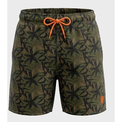 Short de bain imprimé plantes avec logo Homme HAUTE PRESSION - Publicité Short de bain imprimé plantes avec logo Homme HAUTE PRESSION - Publicité
