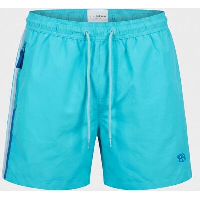 Short de bain à rayures avec poches zippées Homme BILL TORNADE - Publicité Short de bain à rayures avec poches zippées Homme BILL TORNADE - Publicité