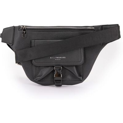 Sac banane noir simili cuir Homme BILL TORNADE - Publicité Sac banane noir simili cuir Homme BILL TORNADE - Publicité