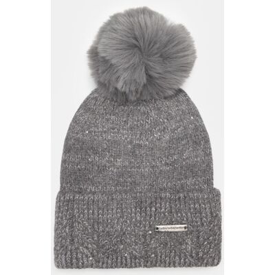 Bonnet maille effet tricoté angora avec pompon fausse fourrure Femme LULU CASTAGNETTE - Publicité Bonnet maille effet tricoté angora avec pompon fausse fourrure Femme LULU CASTAGNETTE - Publicité