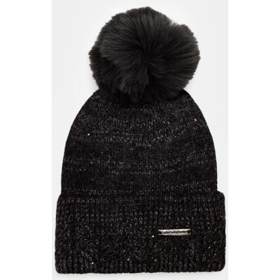 Bonnet maille effet tricoté angora avec pompon fausse fourrure Femme LULU CASTAGNETTE - Publicité Bonnet maille effet tricoté angora avec pompon fausse fourrure Femme LULU CASTAGNETTE - Publicité