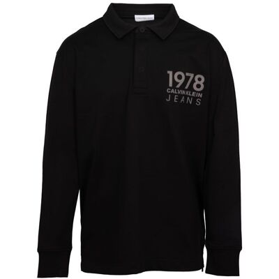 Polo 1978 manches longues noir Homme CALVIN KLEIN - Publicité Polo 1978 manches longues noir Homme CALVIN KLEIN - Publicité