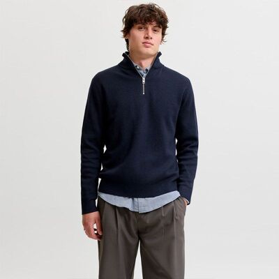 Pull coton mélangé milano col zippé cheminée Homme JACK & JONES - Publicité Pull coton mélangé milano col zippé cheminée Homme JACK & JONES - Publicité