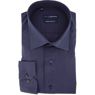 Chemise unie regular fit coton aspect lin Homme BILL TORNADE - Publicité Chemise unie regular fit coton aspect lin Homme BILL TORNADE - Publicité