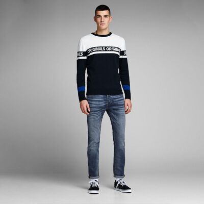 Jeans slim bleu délavé Homme JACK & JONES - Publicité Jeans slim bleu délavé Homme JACK & JONES - Publicité
