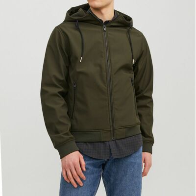Veste mi saison mate zippée à capuche Homme JACK & JONES - Publicité Veste mi saison mate zippée à capuche Homme JACK & JONES - Publicité
