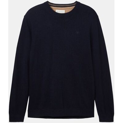 Pull maille fine col rond Homme TOM TAILOR - Publicité Pull maille fine col rond Homme TOM TAILOR - Publicité