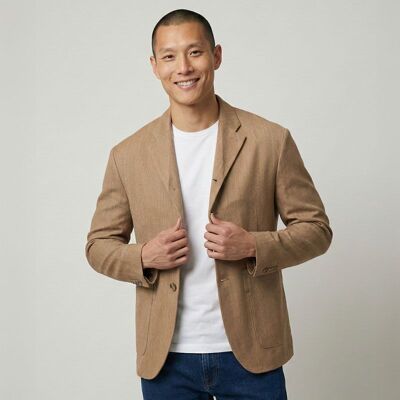 Veste de tailleur camel melange Homme IMPERIAL - Publicité Veste de tailleur camel melange Homme IMPERIAL - Publicité