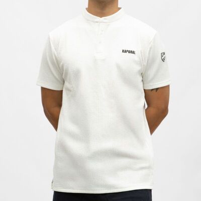 Polo col mao sunil logo brodé Homme KAPORAL - Publicité Polo col mao sunil logo brodé Homme KAPORAL - Publicité