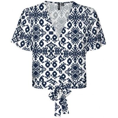 Blouse col v à motif éthnique à nouer Femme VERO MODA - Publicité Blouse col v à motif éthnique à nouer Femme VERO MODA - Publicité