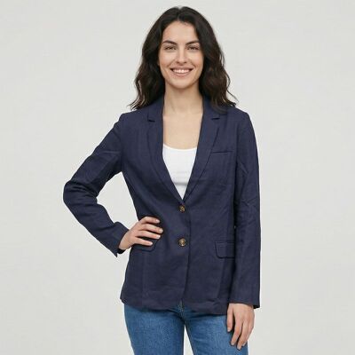 Blazer vida avec boutons écailles Femme LA PETITE ETOILE - Publicité Blazer vida avec boutons écailles Femme LA PETITE ETOILE - Publicité