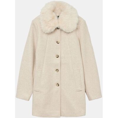 Manteau autumn oat meal col fausse fourrure Femme VERO MODA - Publicité Manteau autumn oat meal col fausse fourrure Femme VERO MODA - Publicité