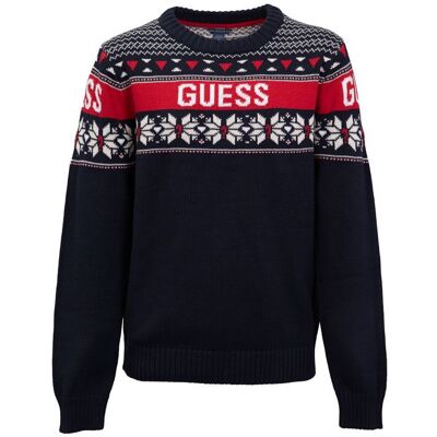 Pull maille fine avec imprimé graphique Enfant GUESS - Publicité Pull maille fine avec imprimé graphique Enfant GUESS - Publicité