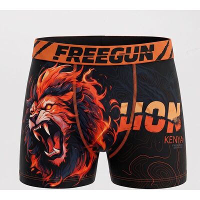 Boxer imprimé lion Enfant FREEGUN - Publicité Boxer imprimé lion Enfant FREEGUN - Publicité
