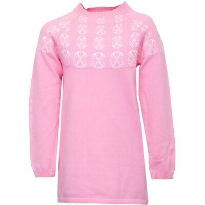 Robe pull maille fine manches longues imprimé logo Fille CXL BY CHRISTIAN LACROIX - Publicité Robe pull maille fine manches longues imprimé logo Fille CXL BY CHRISTIAN LACROIX - Publicité