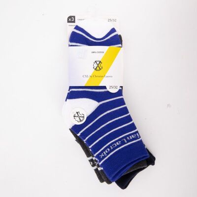 Lot de 3 paires de chaussettes marinière Enfant CXL BY CHRISTIAN LACROIX - Publicité Lot de 3 paires de chaussettes marinière Enfant CXL BY CHRISTIAN LACROIX - Publicité