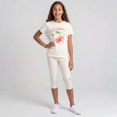 Ensemble tee shirt et legging capri imprimé cerises Enfant LEE COOPER - Publicité Ensemble tee shirt et legging capri imprimé cerises Enfant LEE COOPER - Publicité