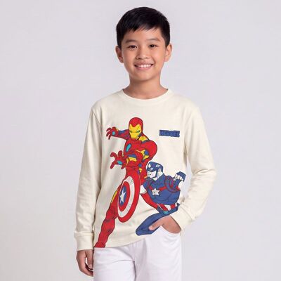 Tee shirt ml avengers blanc hy10064 Enfant MARVEL - Publicité Tee shirt ml avengers blanc hy10064 Enfant MARVEL - Publicité