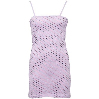 Robe nuisette mauve à pois ajustée Femme BILL TORNADE - Publicité Robe nuisette mauve à pois ajustée Femme BILL TORNADE - Publicité