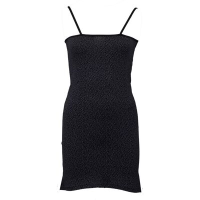 Robe nuisette noire imprimé coeurs blancs Femme BILL TORNADE - Publicité Robe nuisette noire imprimé coeurs blancs Femme BILL TORNADE - Publicité