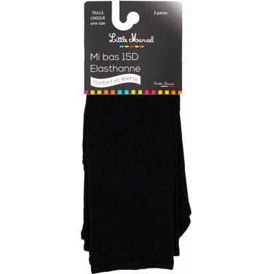 Lot de 3 paires de collants mi-bas 15d élasthanne Femme LITTLE MARCEL - Publicité Lot de 3 paires de collants mi-bas 15d élasthanne Femme LITTLE MARCEL - Publicité