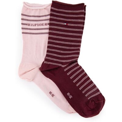 Lot de 2 chaussettes Femme TOMMY HILFIGER - Publicité Lot de 2 chaussettes Femme TOMMY HILFIGER - Publicité
