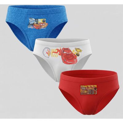 Lot de 3 slips coton dessin animé Cars Enfant DISNEY - Publicité Lot de 3 slips coton dessin animé Cars Enfant DISNEY - Publicité