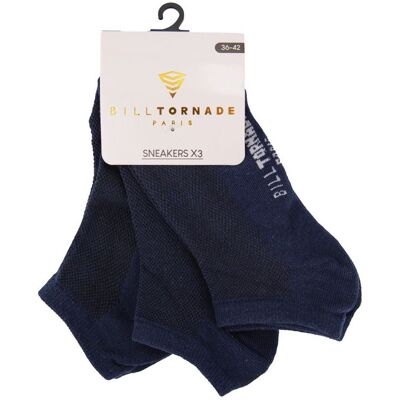 Chaussettes socquettes x3 uni Homme BILL TORNADE - Publicité Chaussettes socquettes x3 uni Homme BILL TORNADE - Publicité