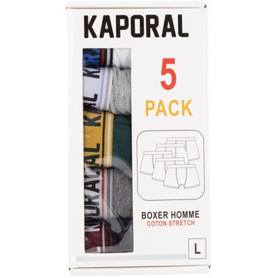 Pack de 5 boxers ronel Homme KAPORAL - Publicité Pack de 5 boxers ronel Homme KAPORAL - Publicité