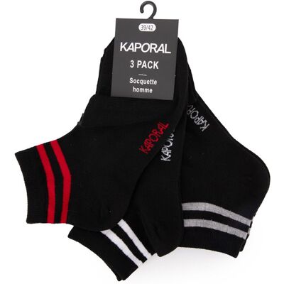 Pack de 3 socquettes magelan à rayures Homme KAPORAL - Publicité Pack de 3 socquettes magelan à rayures Homme KAPORAL - Publicité