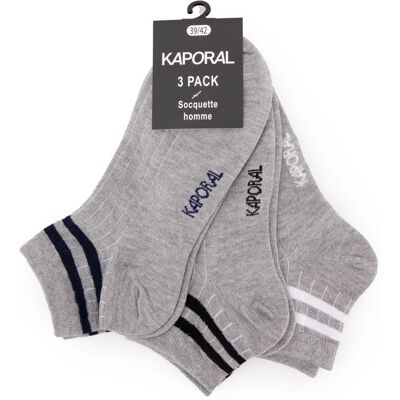Pack de 3 socquettes magelan à rayures Homme KAPORAL - Publicité Pack de 3 socquettes magelan à rayures Homme KAPORAL - Publicité