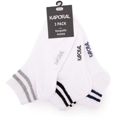 Pack de 3 socquettes magelan à rayures Homme KAPORAL - Publicité Pack de 3 socquettes magelan à rayures Homme KAPORAL - Publicité