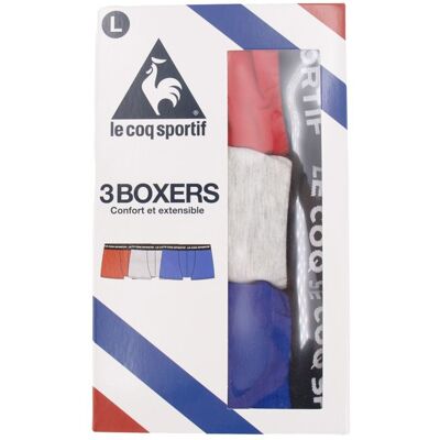Lot de 3 boxers blancs Homme LE COQ SPORTIF - Publicité Lot de 3 boxers blancs Homme LE COQ SPORTIF - Publicité